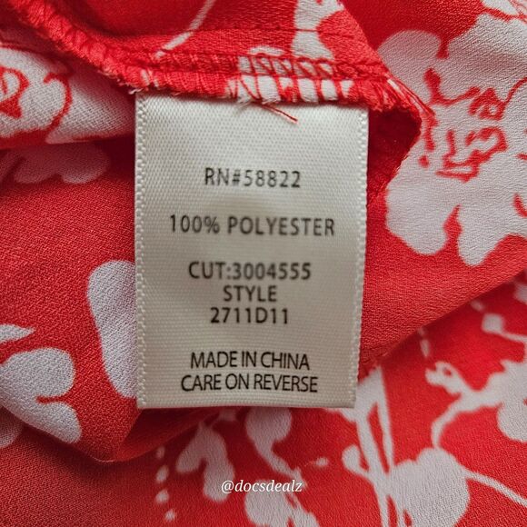 Max Studio Flowy Skirt Orange Floral Pattern Women's Medium - Picture 6 of 6